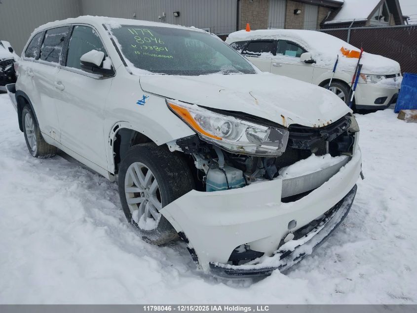 2015 Toyota Highlander Le/Le Plus VIN: 5TDBKRFH3FS133801 Lot: 11798046