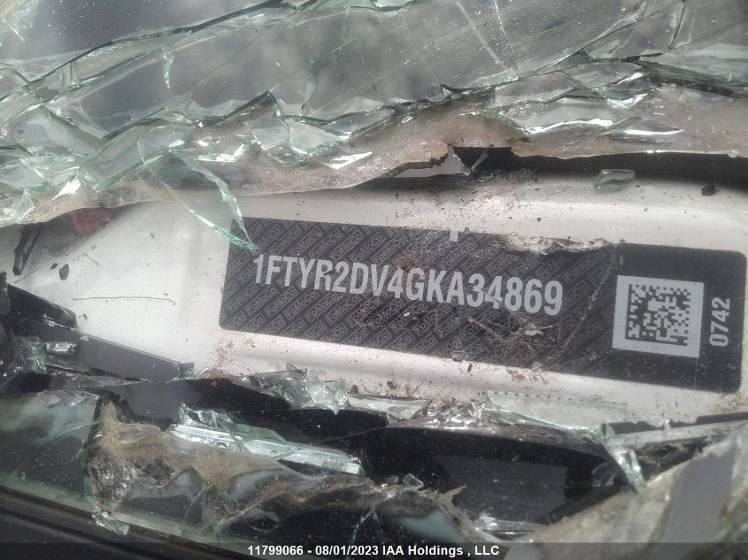 2016 Ford Transit T-250 VIN: 1FTYR2DV4GKA34869 Lot: 11799066