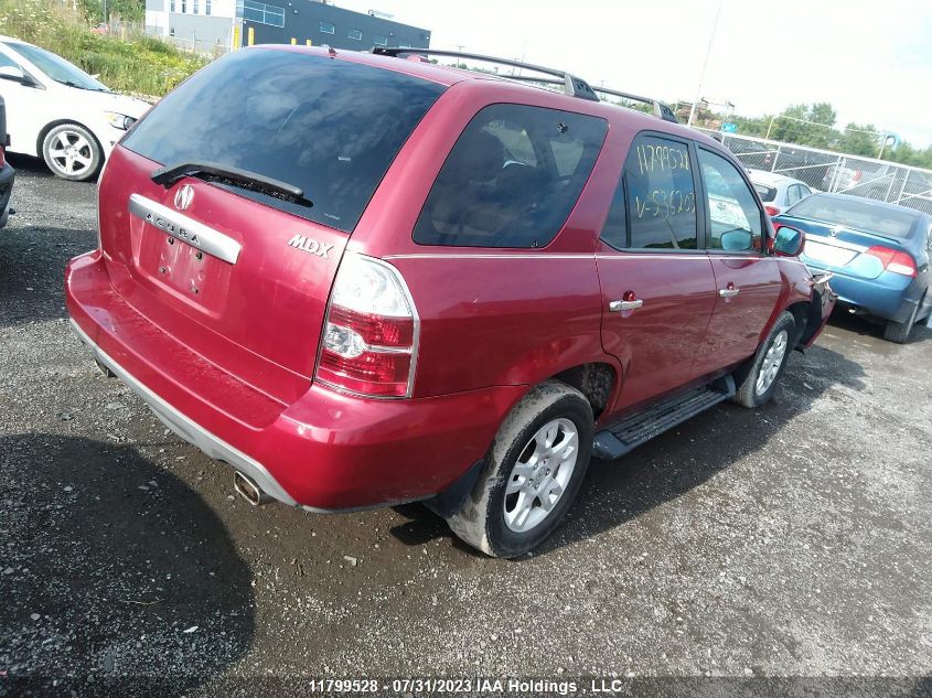 2005 Acura Mdx Touring VIN: 2HNYD18635H536203 Lot: 11799528