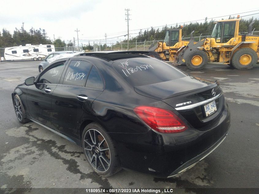 2018 Mercedes-Benz C-Class Amg C 43 VIN: 55SWF6EB7JU246874 Lot: 11809574