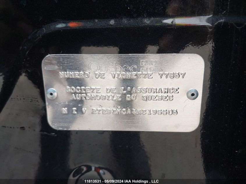 2019 Lexus Rx Rx 350 VIN: 2T2BZMCA4KC196605 Lot: 11813531