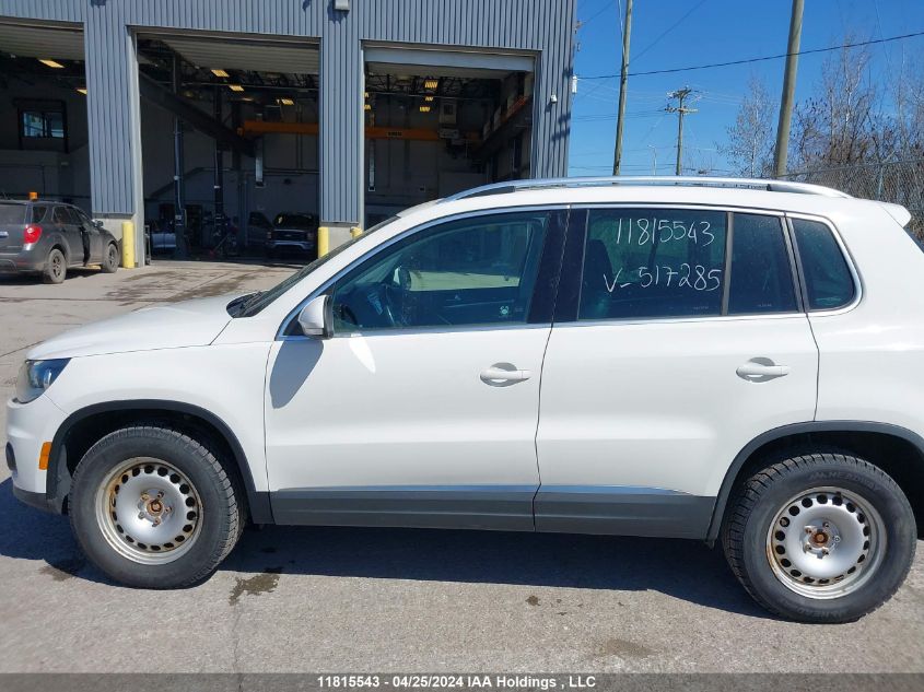 2012 Volkswagen Tiguan Trendline/Comfortline VIN: WVGBV7AX1CW517285 Lot: 11815543