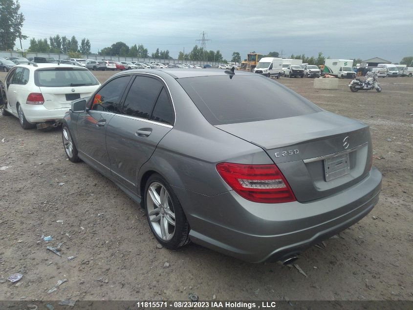 2013 Mercedes-Benz C-Class C 250 VIN: WDDGF4HBXDR284030 Lot: 11815571