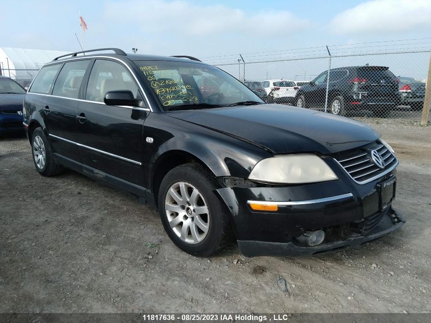 2002 Volkswagen Passat Gls VIN: WVWVD63B72E216329 Lot: 11817636