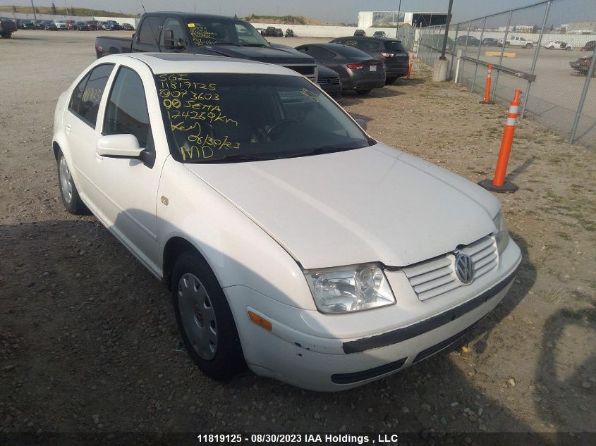 2000 Volkswagen Jetta Glx VIN: 3VWTE29M0YM073603 Lot: 11819125