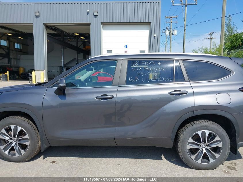 2023 Toyota Highlander VIN: 5TDKDRBH5PS501686 Lot: 11819567