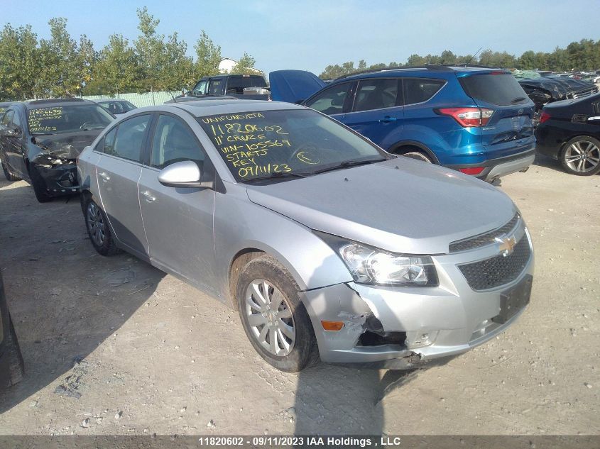 2011 Chevrolet Cruze Lt Turbo W/1Sa VIN: 1G1PF5S98B7105569 Lot: 11820602