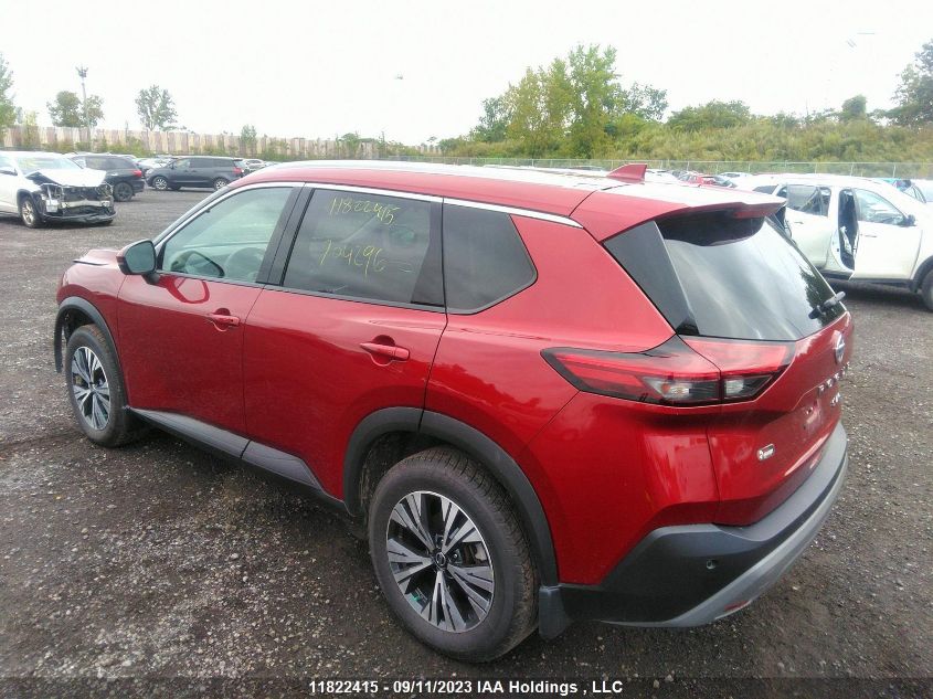 2021 Nissan Rogue Sv VIN: 5N1AT3BBXMC704296 Lot: 11822415