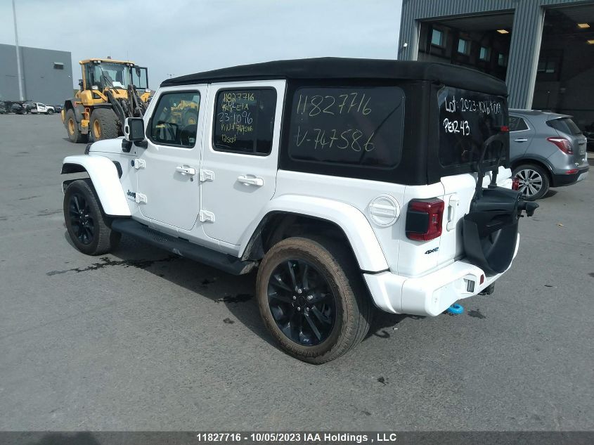 2021 Jeep Wrangler 4Xe Unlimited High Altitude VIN: 1C4JJXP69MW747586 Lot: 11827716