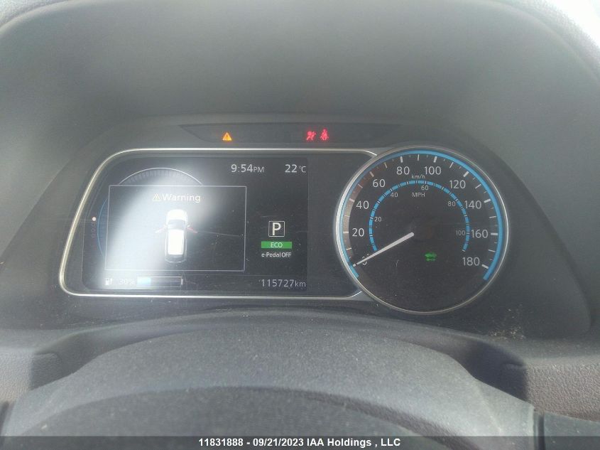 2019 Nissan Leaf S/Sv/Sl VIN: 1N4AZ1CP4KC301368 Lot: 11831888