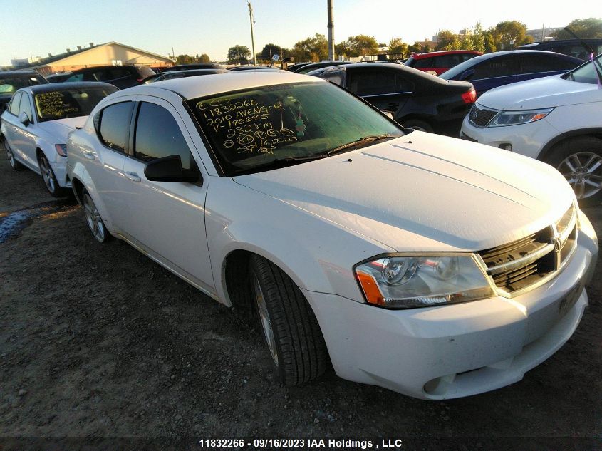 2010 Dodge Avenger Sxt VIN: 1B3CC5FB6AN190645 Lot: 11832266