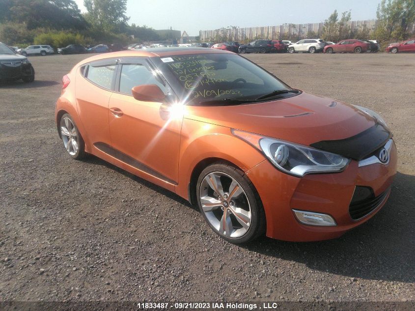 2012 Hyundai Veloster W/Tech VIN: KMHTC6AD1CU057812 Lot: 11833487