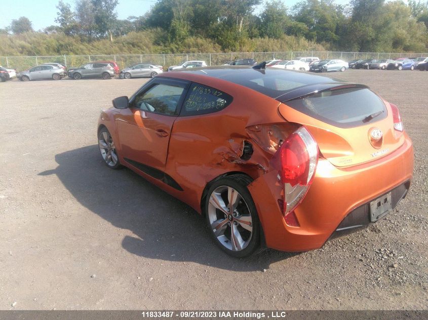 2012 Hyundai Veloster W/Tech VIN: KMHTC6AD1CU057812 Lot: 11833487