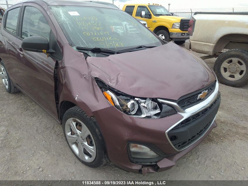 2019 Chevrolet Spark Ls VIN: KL8CA6SAXKC721679 Lot: 11834588