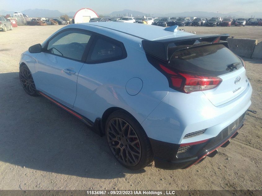 2022 Hyundai Veloster N VIN: KMHT36AH4NU011445 Lot: 11834967