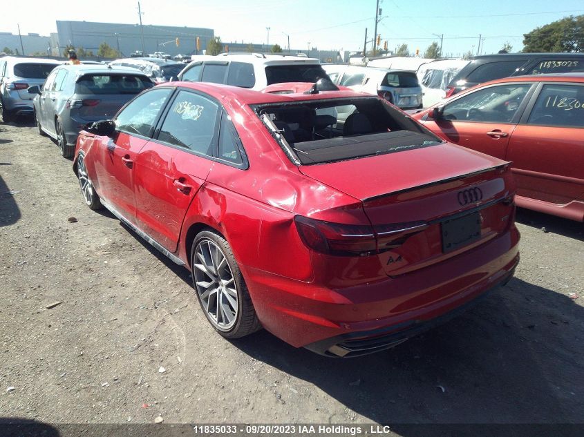 2023 Audi A4 Sedan Progressiv VIN: WAUEAAF4XPA052577 Lot: 11835033