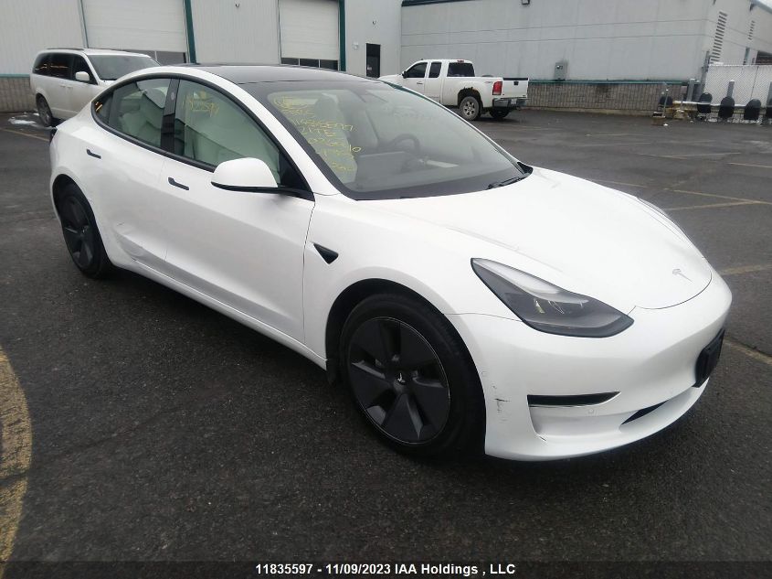 2021 Tesla Model 3 Standard Range VIN: 5YJ3E1EA1MF026040 Lot: 11835597