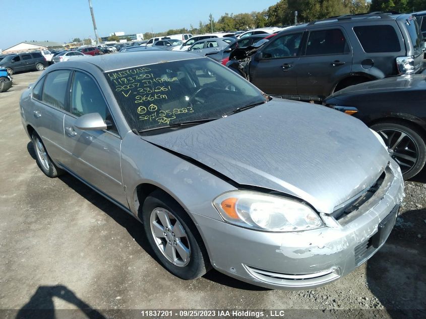 2007 Chevrolet Impala Ls VIN: 2G1WB58N979381261 Lot: 11837201