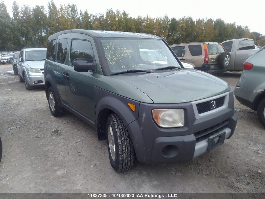 2003 Honda Element W/Y Pkg VIN: 5J6YH18553L801716 Lot: 11837335