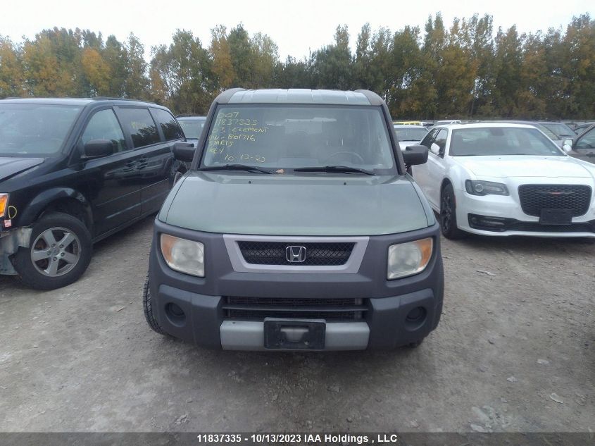 2003 Honda Element W/Y Pkg VIN: 5J6YH18553L801716 Lot: 11837335