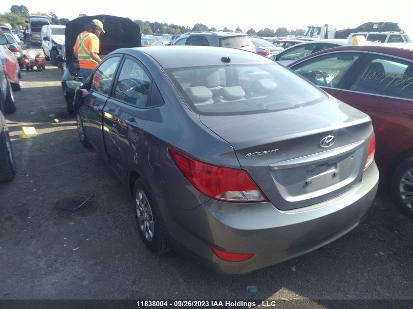 2016 Hyundai Accent Gl VIN: KMHCT4AE6GU953977 Lot: 11838004