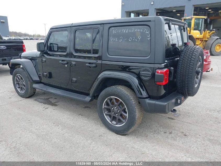 2021 Jeep Wrangler Unlimited Sahara 80Th VIN: 1C4HJXEG2MW679237 Lot: 11839160