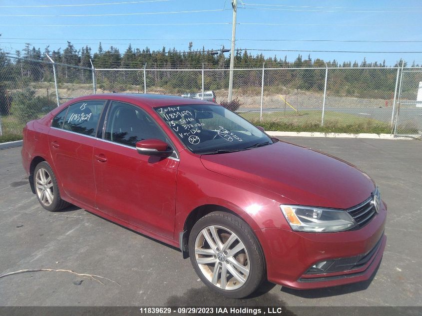 2015 Volkswagen Jetta Sedan Highline VIN: 3VWL07AJ2FM338080 Lot: 11839629