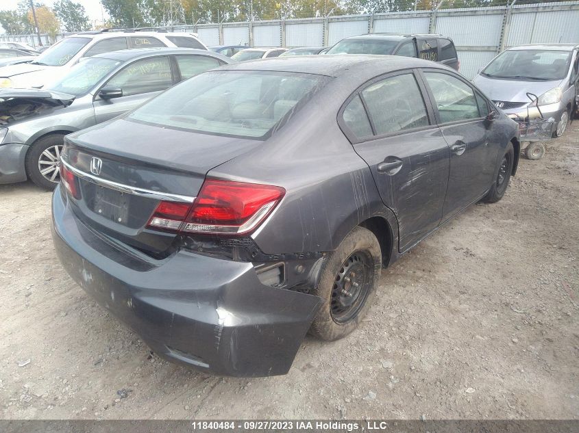 2013 Honda Civic Sdn Lx VIN: 2HGFB2F49DH020728 Lot: 11840484