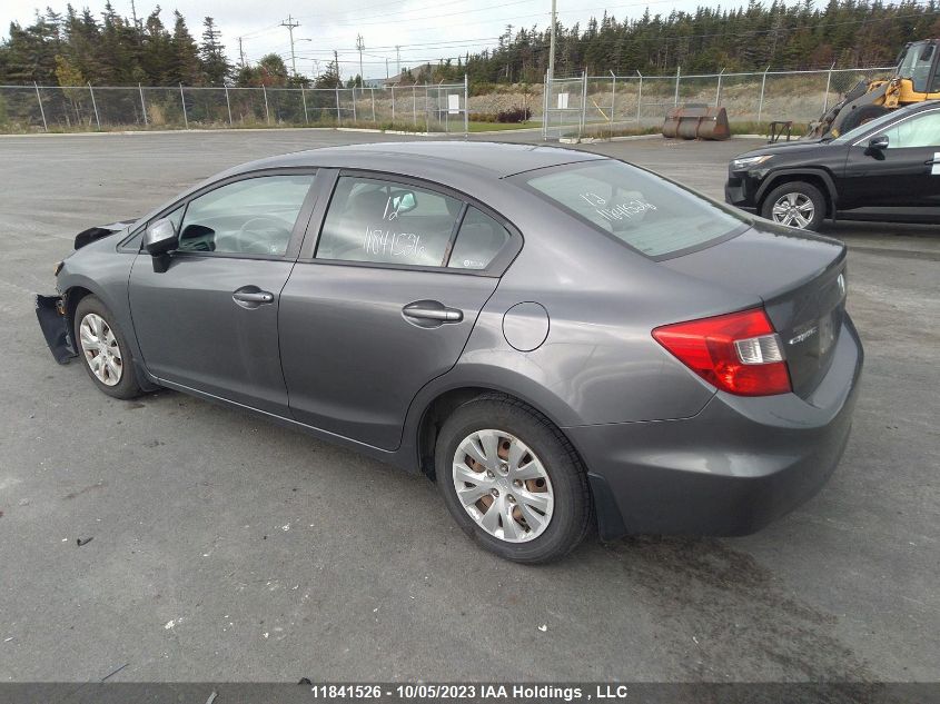 2012 Honda Civic Sdn Lx VIN: 2HGFB2F46CH104293 Lot: 11841526