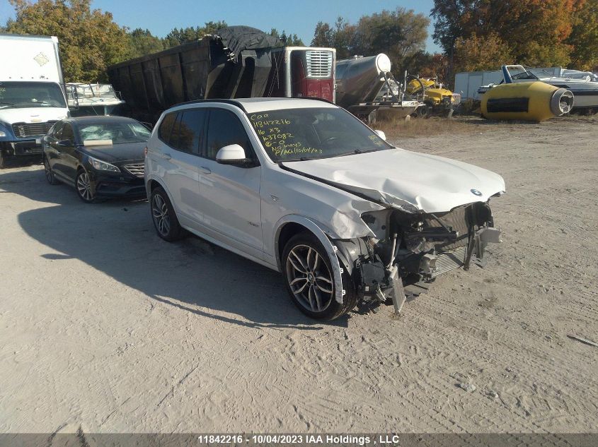 2016 BMW X3 xDrive35I VIN: 5UXWX7C57G0K37082 Lot: 11842216