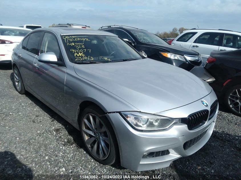 2014 BMW 3 Series 320I xDrive VIN: WBA3C3C52EF986677 Lot: 11843062