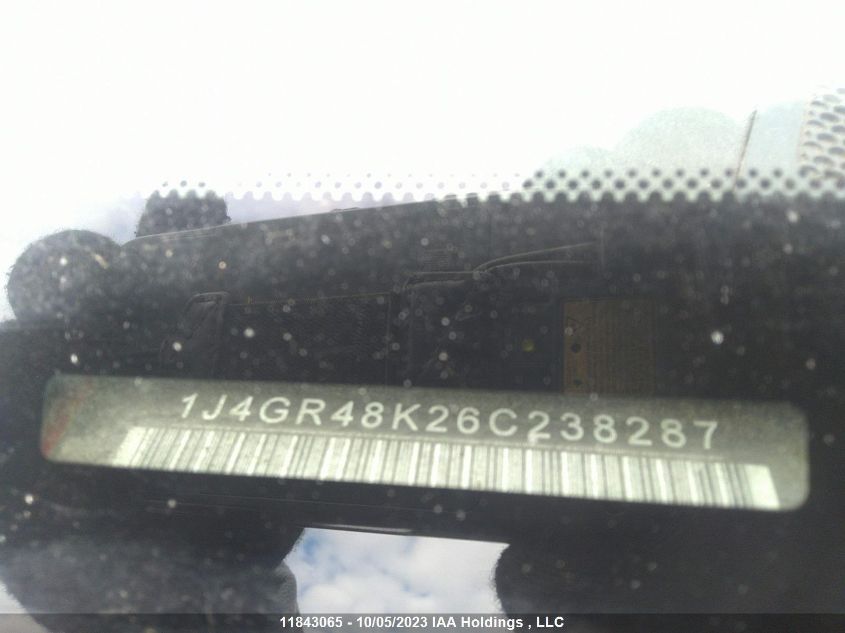 2006 Jeep Grand Cherokee Laredo VIN: 1J4GR48K26C238287 Lot: 11843065