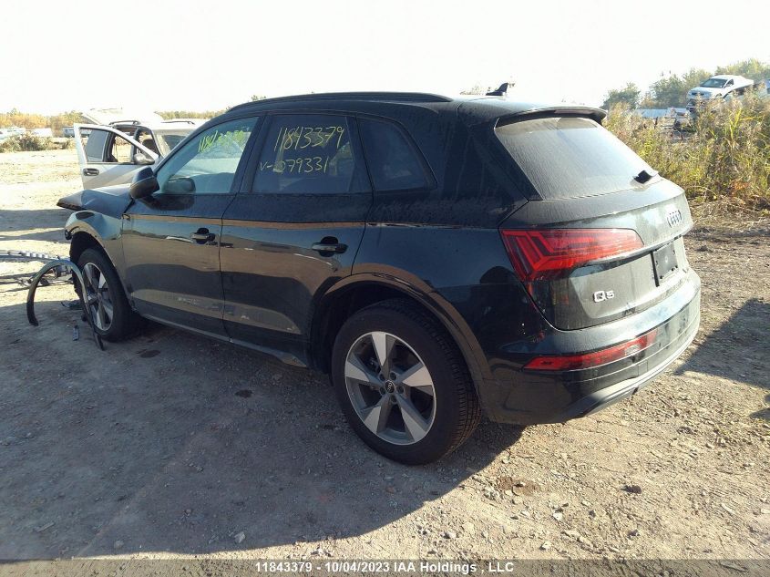 2023 Audi Q5 Komfort VIN: WA1ABAFY6P2079331 Lot: 11843379