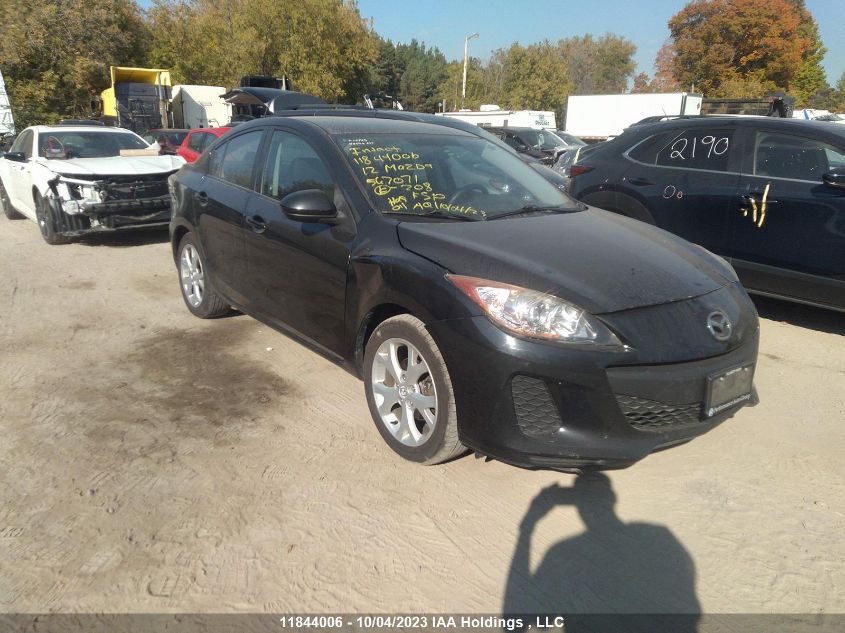 2012 Mazda 3 Mazda VIN: JM1BL1UF2C1567071 Lot: 11844006