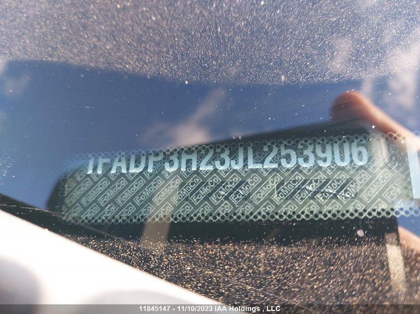 2018 Ford Focus Sel VIN: 1FADP3H23JL253906 Lot: 11845147