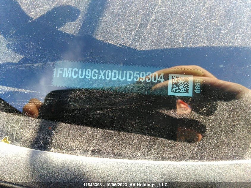 2013 Ford Escape Se VIN: 1FMCU9GX0DUD59304 Lot: 39236262