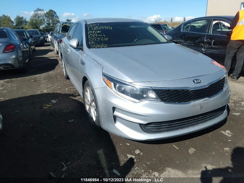 2016 Kia Optima Lx+/Lx VIN: 5XXGT4L35GG075238 Lot: 11846984