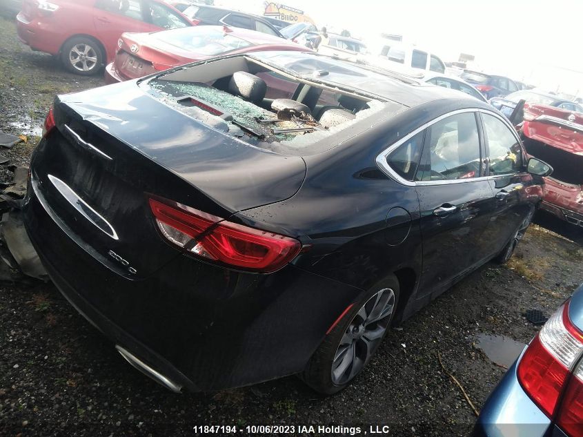 2016 Chrysler 200 C VIN: 1C3CCCCG5GN185341 Lot: 11847194