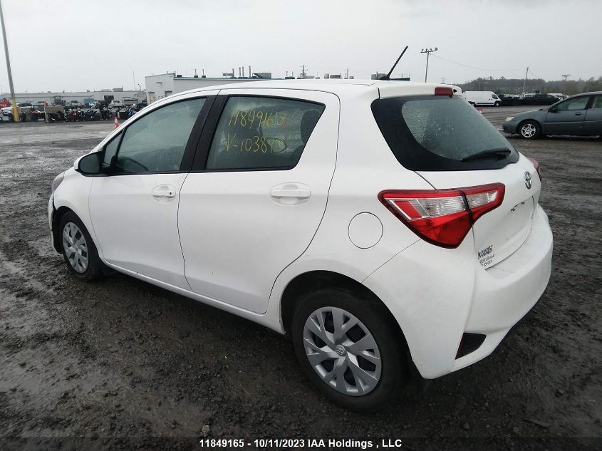 2019 Toyota Yaris Hatchback Le/Se VIN: VNKKTUD39KA103840 Lot: 11849165