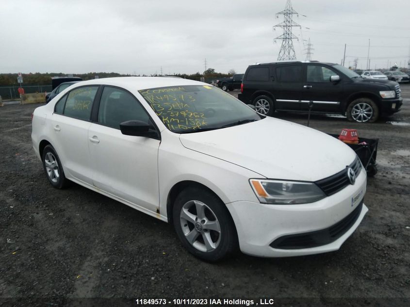 2013 Volkswagen Jetta Sedan Trendline/Trendline+ VIN: 3VW2K7AJ1DM377262 Lot: 11849573