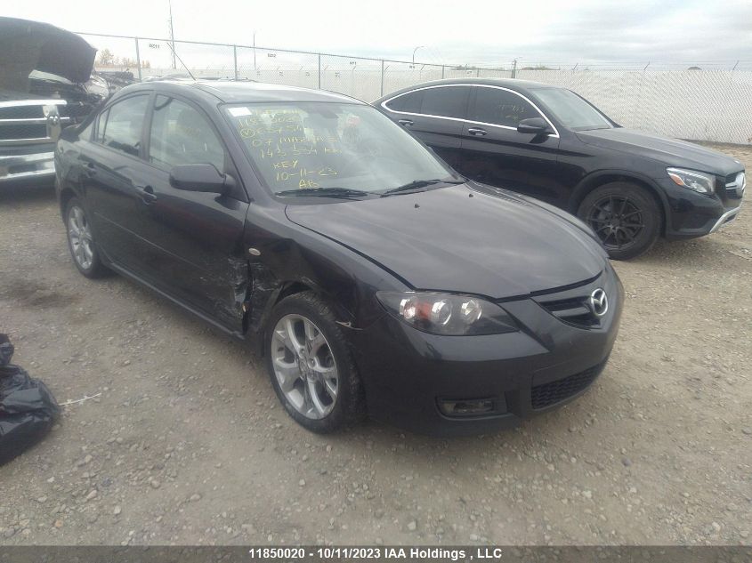 2007 Mazda Mazda3 Gt VIN: JM1BK323971657542 Lot: 11850020