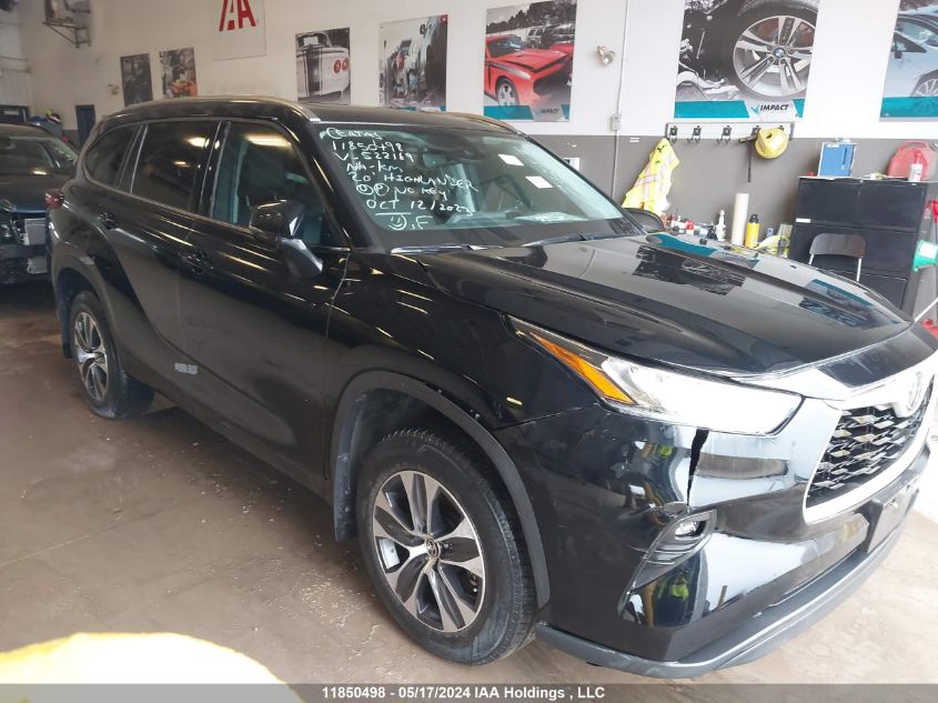 2020 Toyota Highlander Xle VIN: 5TDGZRBH0LS522169 Lot: 11850498