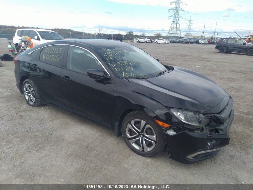 2019 Honda Civic Sedan Lx VIN: 2HGFC2F53KH028682 Lot: 11851158