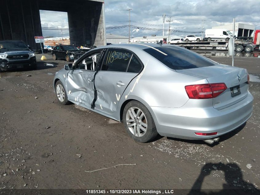 2015 Volkswagen Jetta Sedan Comfortline/Trendline+ VIN: 3VWB07AJ2FM210997 Lot: 11851345