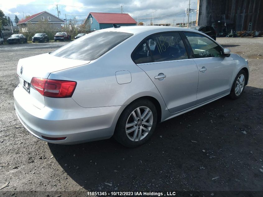 2015 Volkswagen Jetta Sedan Comfortline/Trendline+ VIN: 3VWB07AJ2FM210997 Lot: 11851345