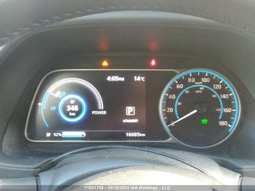 2022 Nissan Leaf Sv VIN: 1N4BZ1CV7NC561612 Lot: 11851758