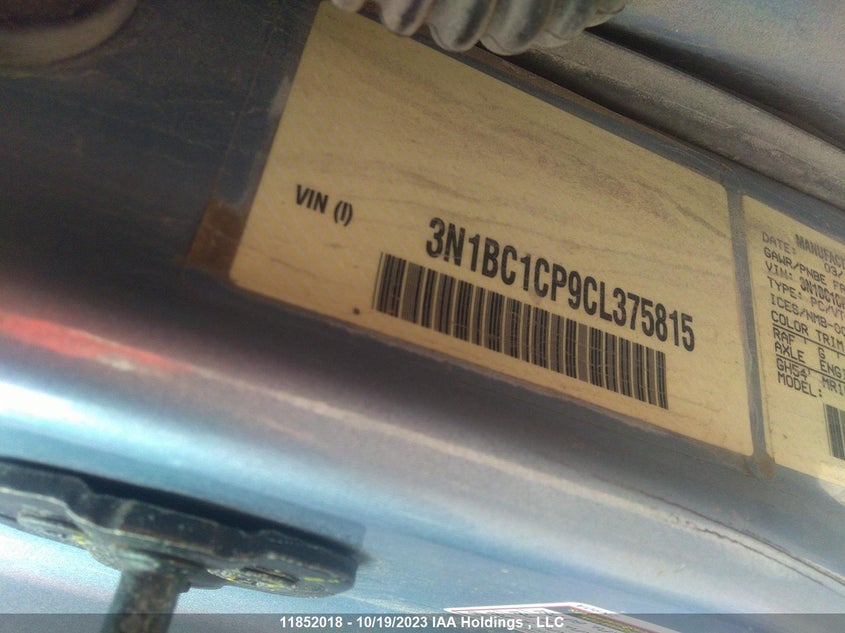 2012 Nissan Versa Sl VIN: 3N1BC1CP9CL375815 Lot: 11852018