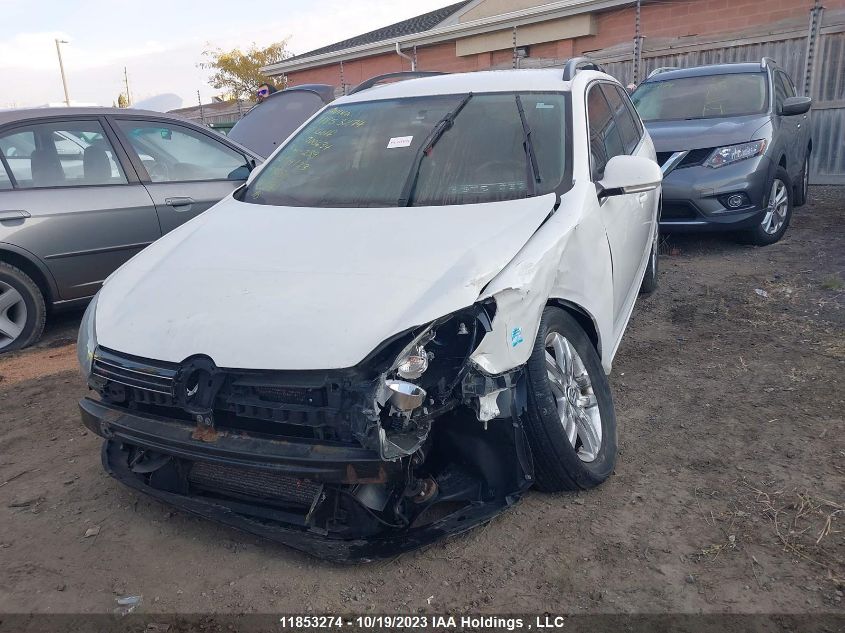 2011 Volkswagen Golf Wagon Trendline/Comfortline VIN: 3VWPX7AJ1BM700634 Lot: 11853274