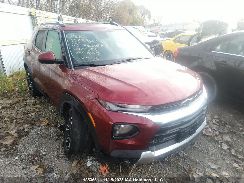2023 Chevrolet Trailblazer Lt VIN: KL79MRSL9PB026874 Lot: 11853661