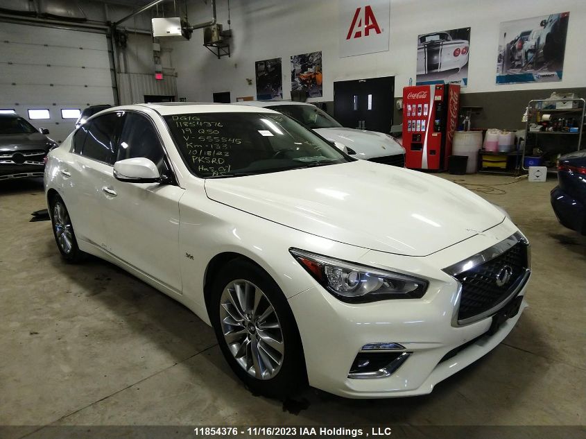 2019 Infiniti Q50 3.0T VIN: JN1EV7AR4KM555545 Lot: 11854376